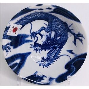 Japanese 8.25"D Porcelain Rice Ramen Noodle Soup Bowl RYU Dragon Made in Japan